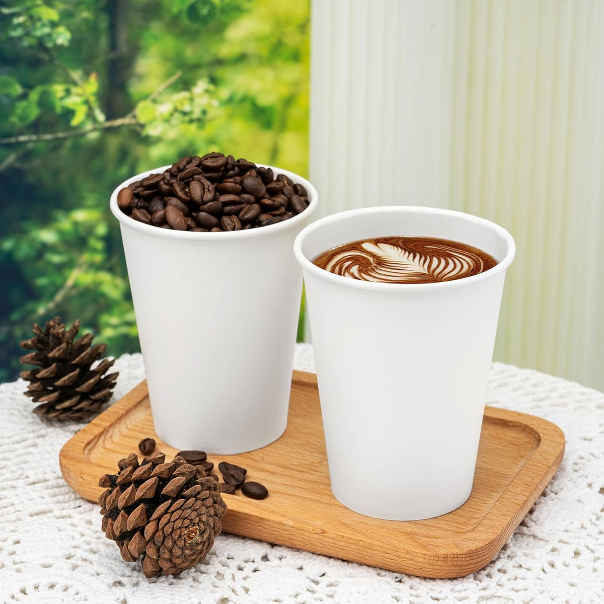12 oz 500 Pack Disposable Coffee Cups, Paper Cups, Hot Cups