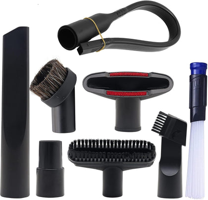 8 Pcs Universal Vacuum Attachments Brushes for Shop Vac Accessories | 1 1/4" Shop Vacuum Cleaner Attachments &