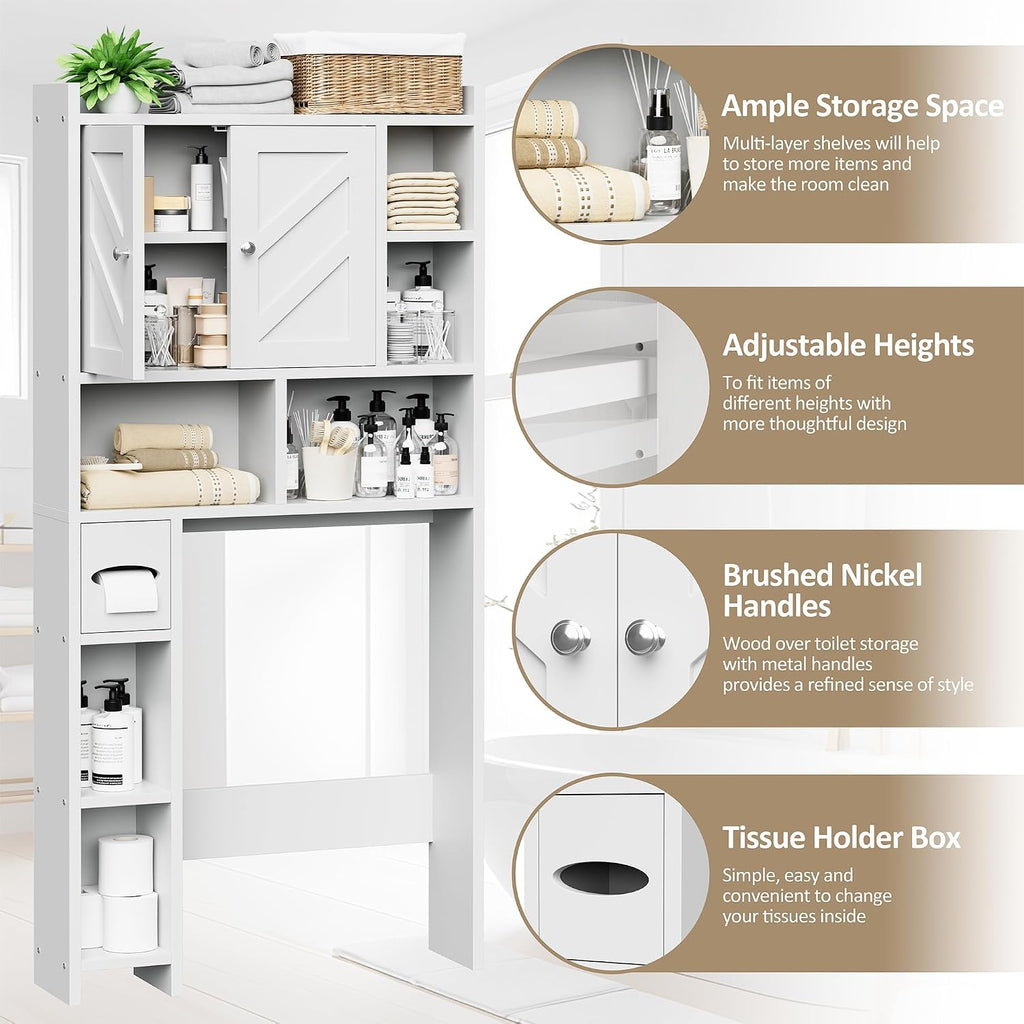 Over the Toilet Storage Cabinet, Freestanding Storage Cabinet Over Toilet, Bathroom Storages Organizer Cabinets with