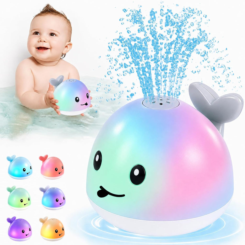 Baby Bath Toys, Pool Water Toys for Babies, Toddler Bath Toys for Kids Ages 1-3, 1 Year Old Boy Girl Gift Light Up