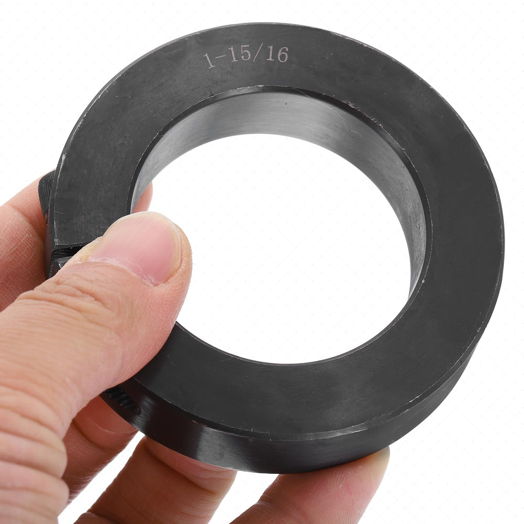 uxcell 2pcs Single Split Shaft Collar 1-15/16" Bore, Black Oxide Steel