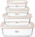 Glass Food Storage Containers with Glass Lids, Microwave Safe Food Container Set, Aitight Meal Prep Container Set