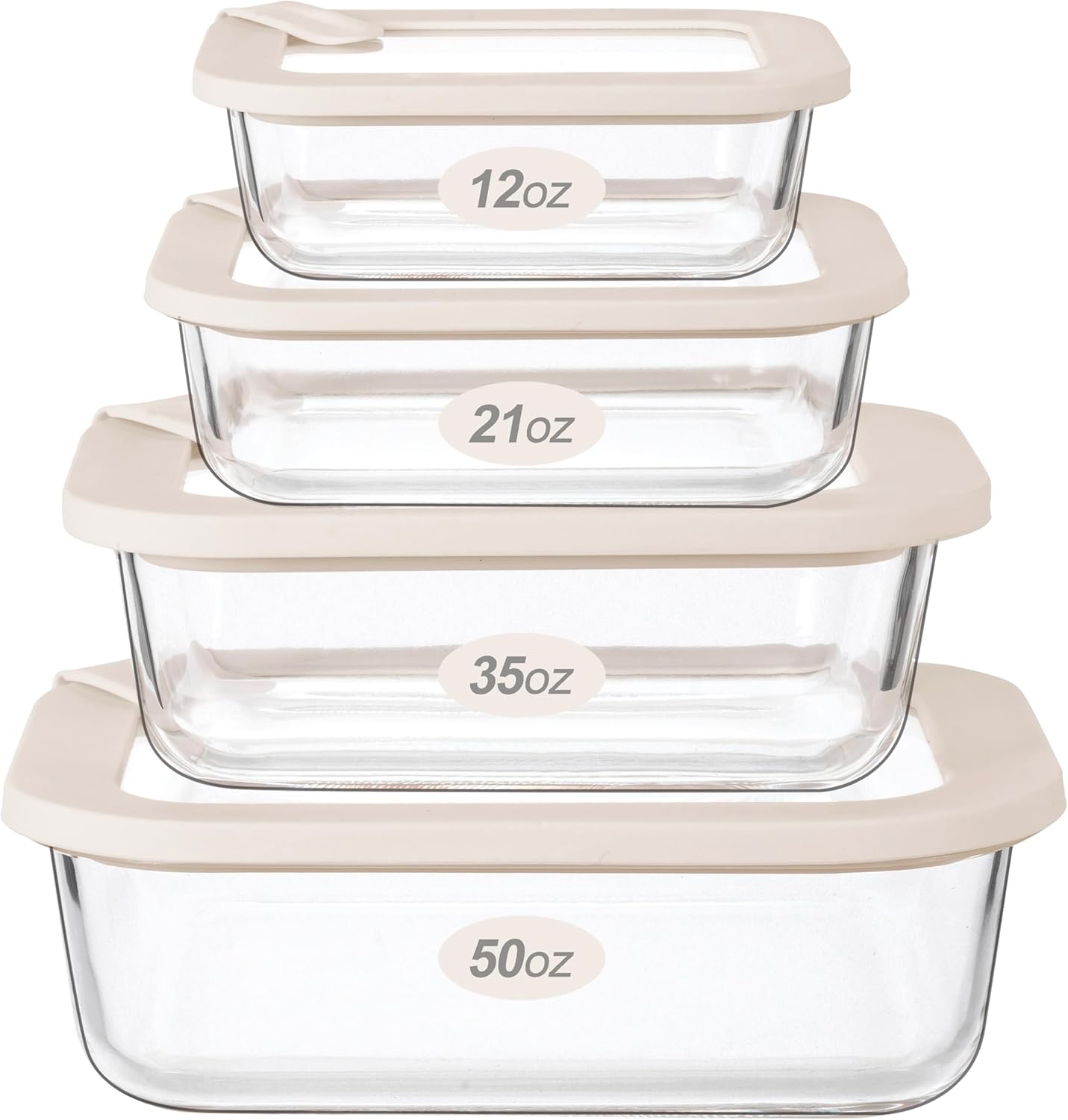 Glass Food Storage Containers with Glass Lids, Microwave Safe Food Container Set, Aitight Meal Prep Container Set