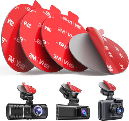 Sticky Adhesive Pad Replacement for Dash Cam Suction Cup Mount, 4pcs 2.2" 3M VHB Round Heat Resistant Double Sided
