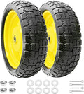 13 Inch 4.00-6 Flat Free Tire and Wheel Replacement for Gorilla Cart with 5/8" & extra 3/4" Bearings, 4.00-6