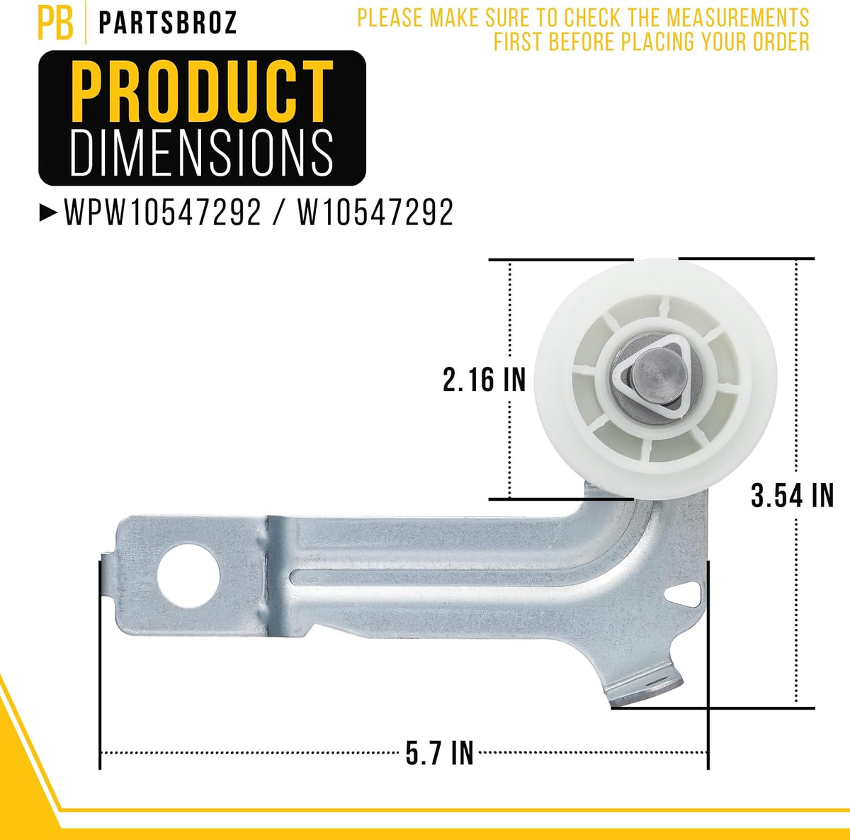 Dryer Idler Pulley Wheel And Arm for Maytag MEDB880BW0