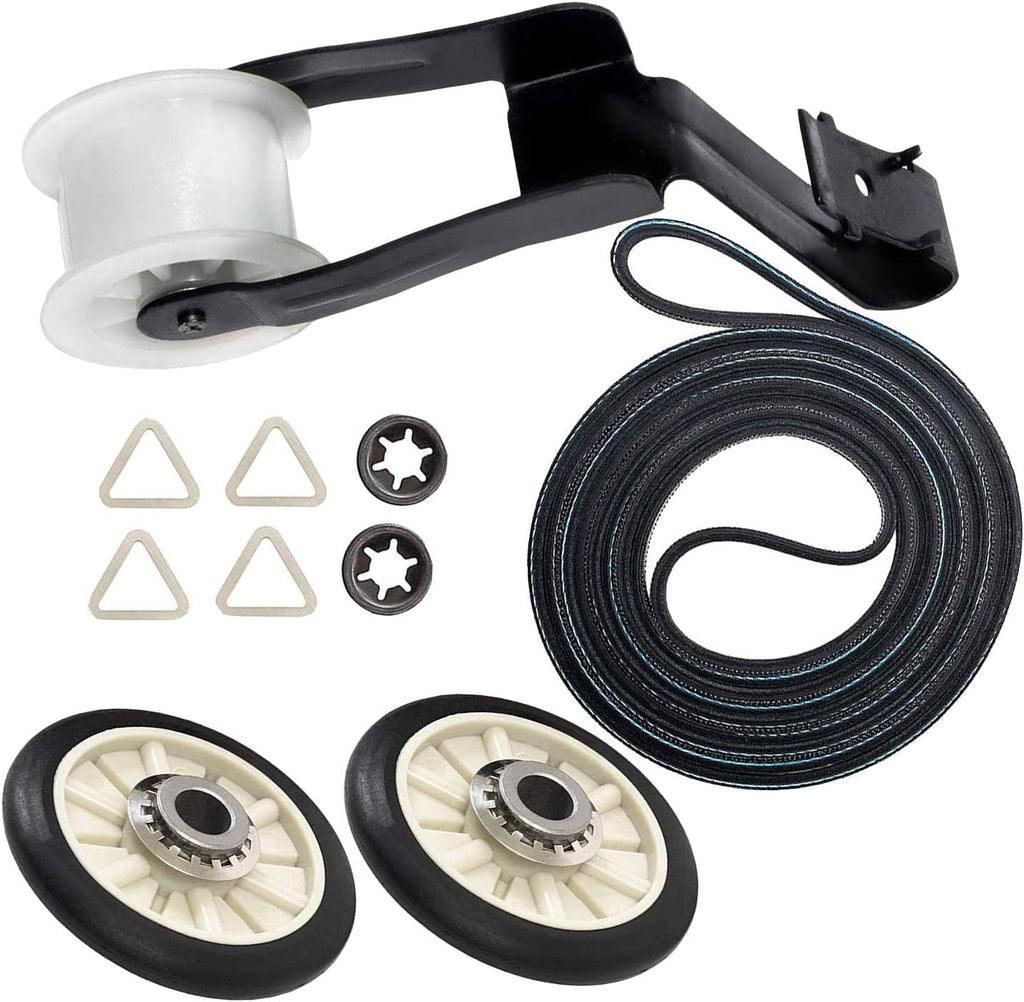 4392065 Dryer Repair Kit with 349241T Drum Support Roller, 691366 Idler Pulley, 341241 Belt for Whirlpool Kenmore