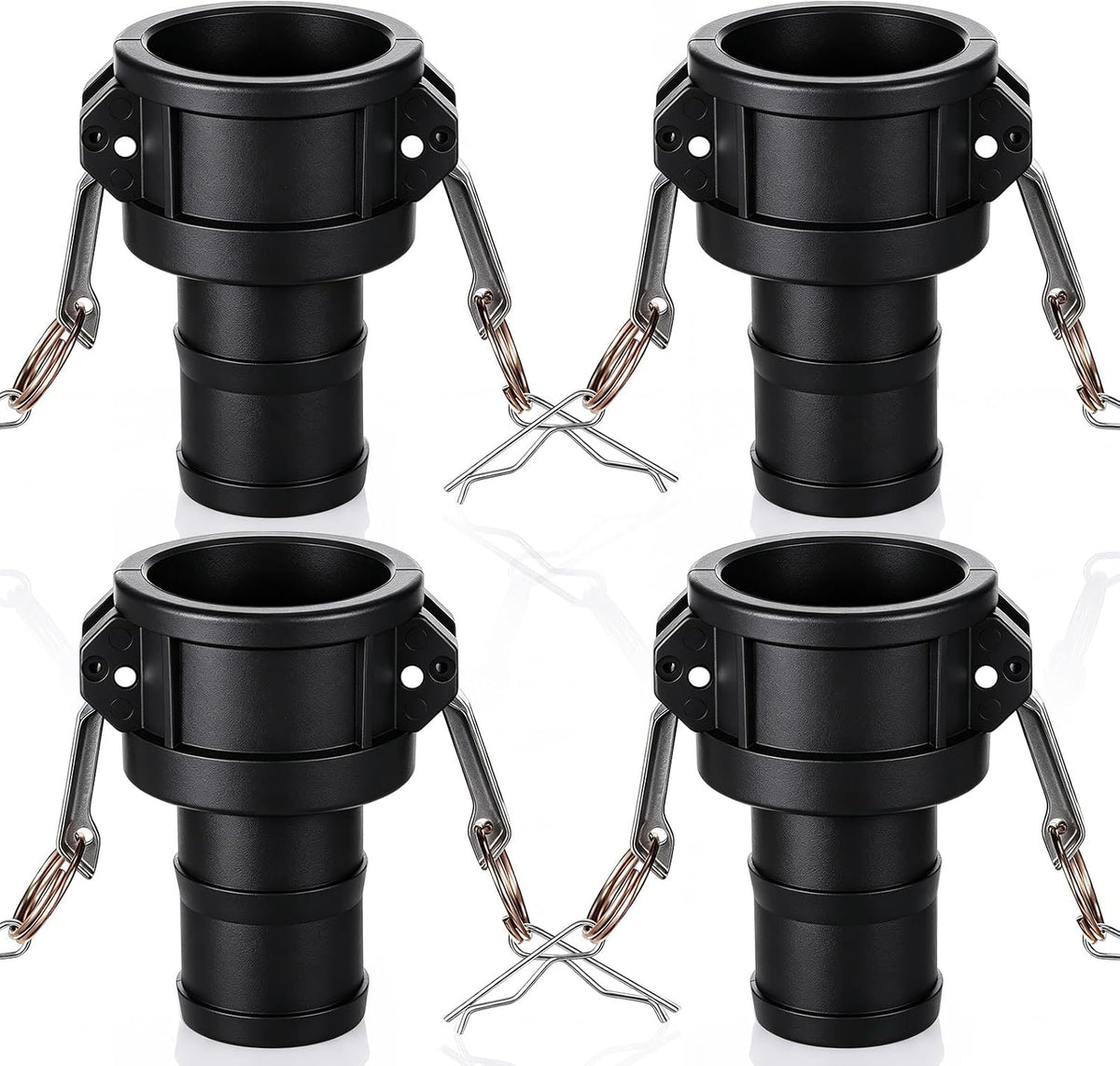 4 Pack 2'' Polypropylene Camlock Fittings, Standard Type C
