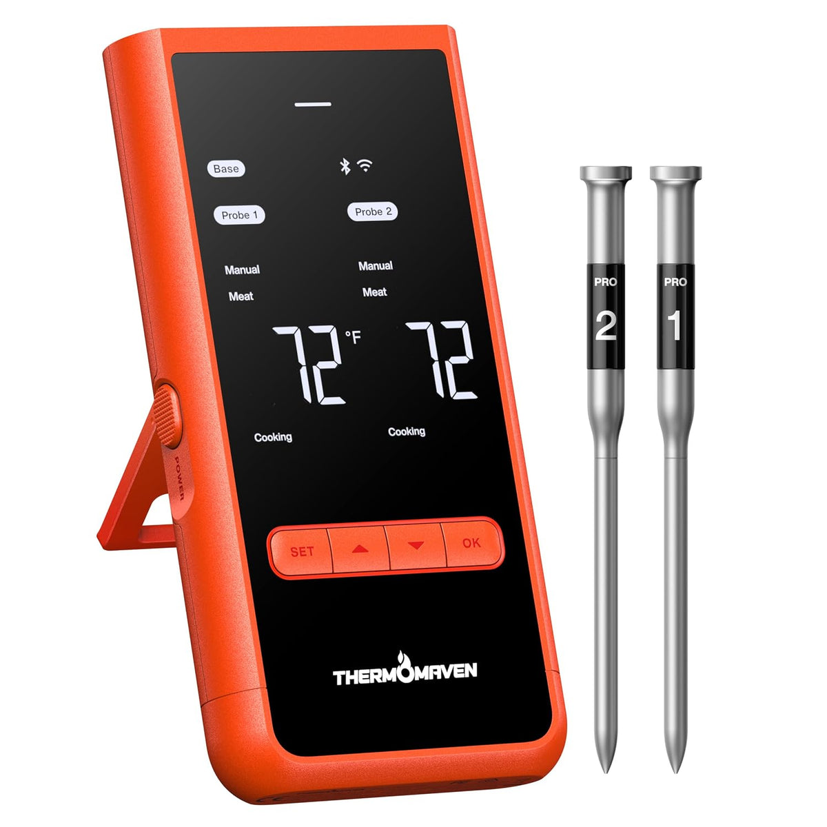 Smart WiFi Wireless Meat Thermometer for Grilling with 2 Probes