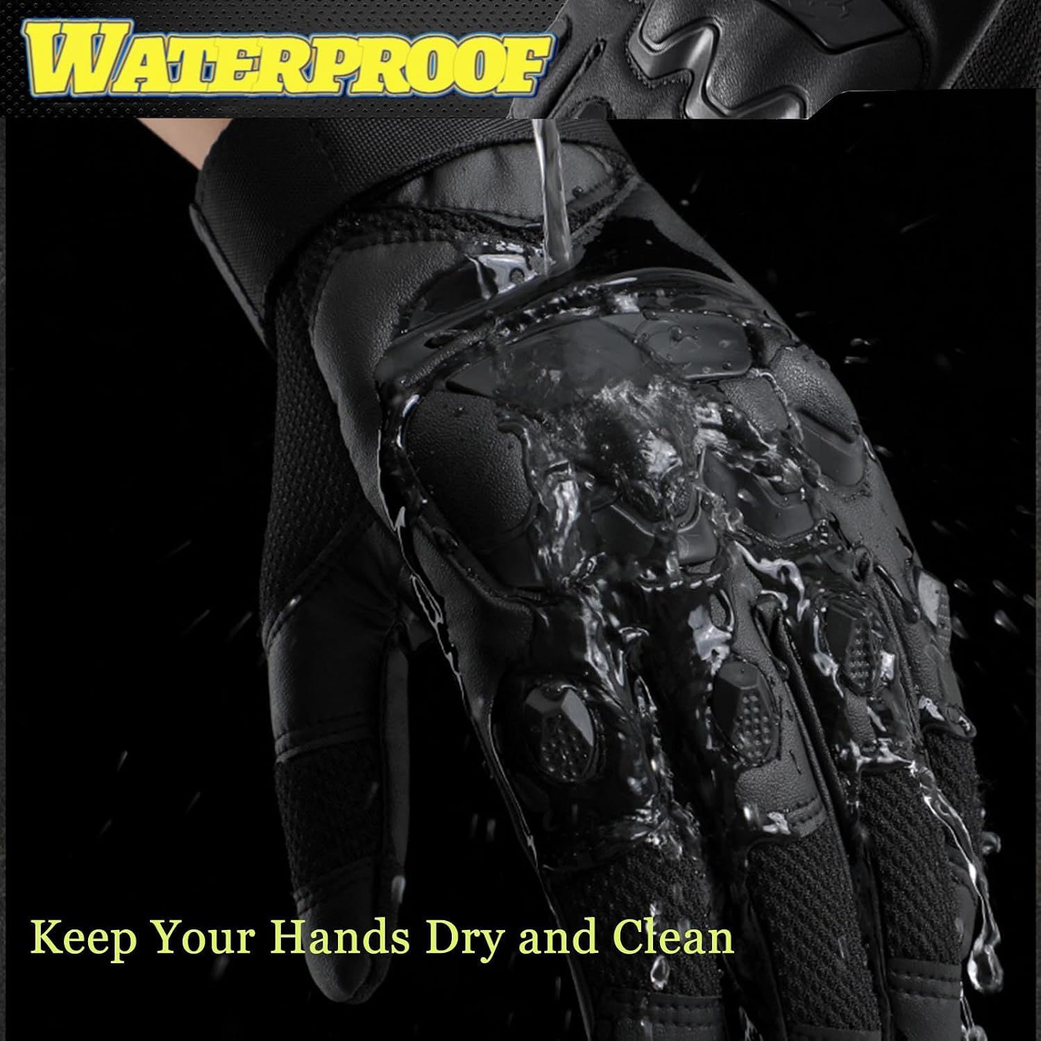 Tactical Gloves for Men Touchscreen Motorcycle Gloves with Hard Shell Leather Palm Padding for Outdoor Sports