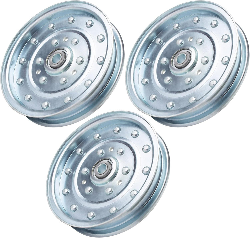 Flat Idler Pulley (5021976 5102831 5600184SM 5103800 5021976 5600184 5103800YP) Fits Ferris Snapper (3 Pack)