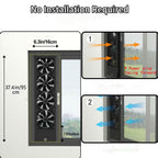 37.5-39.4 Inch Vertical Window Fan For Sliding Windows
