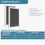 JVM6175DK5WW Microwave Charcoal Filter Compatible with GE 4.8"x7.6" 2 Pack