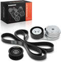 A-Premium Serpentine Drive Belt Kit with Tensioner & Idler Pulley