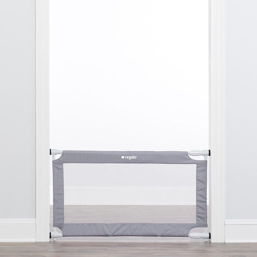 Safety 27.5-50” Extra Wide Mesh Baby Gate for Doorways & Hallways, Expandable Pressure Mounted Baby Gate for Toddlers