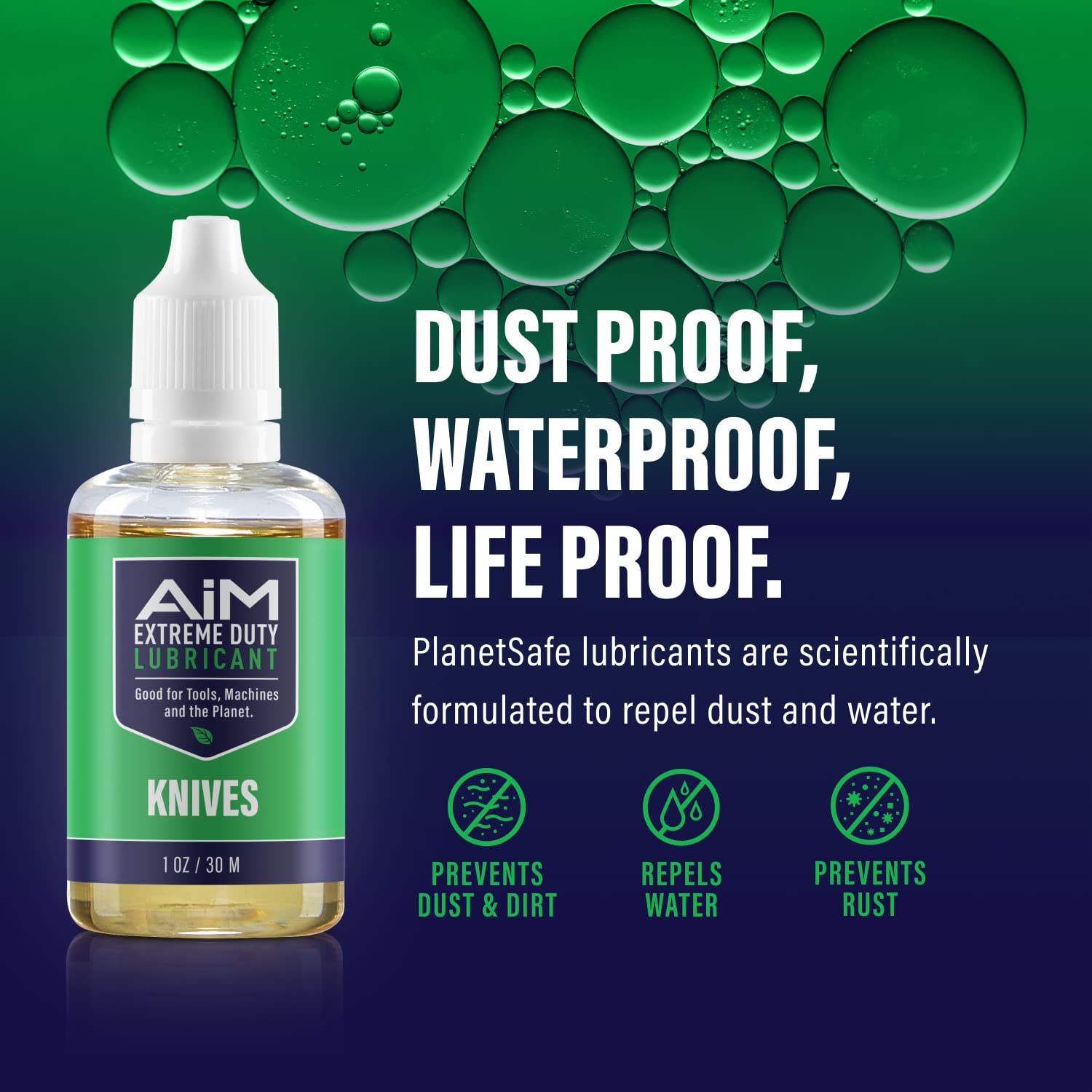 AiM Knife Oil - 1oz - Pivot Lube & Pocket Knife Cleaning - Non-Food Grade Mineral Mixture - Nano Technology - Blade