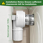 Magnetic Dryer Vent Coupling kit DV90 Airtight Seal