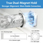 LEFFIS Magnetic Dryer Vent Connector Kit, 4 Inch