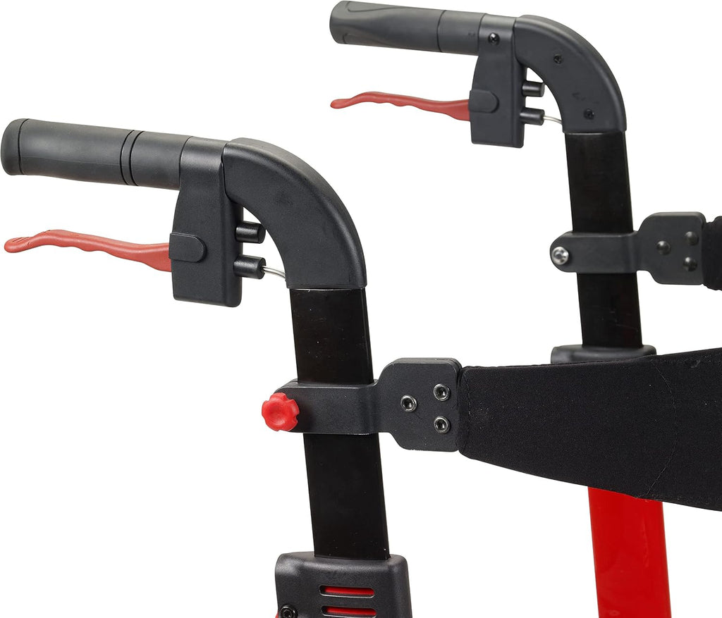 RTL10266 Nitro Euro-Style 4-Wheel Rollator Walker With Seat, Red