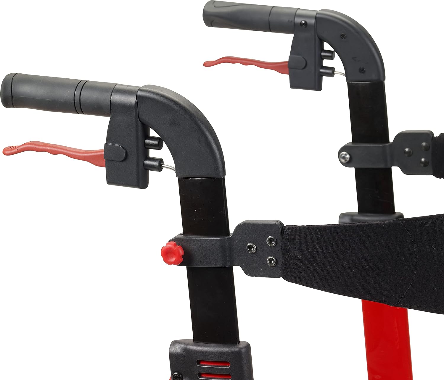 RTL10266 Nitro Euro-Style 4-Wheel Rollator Walker With Seat, Red