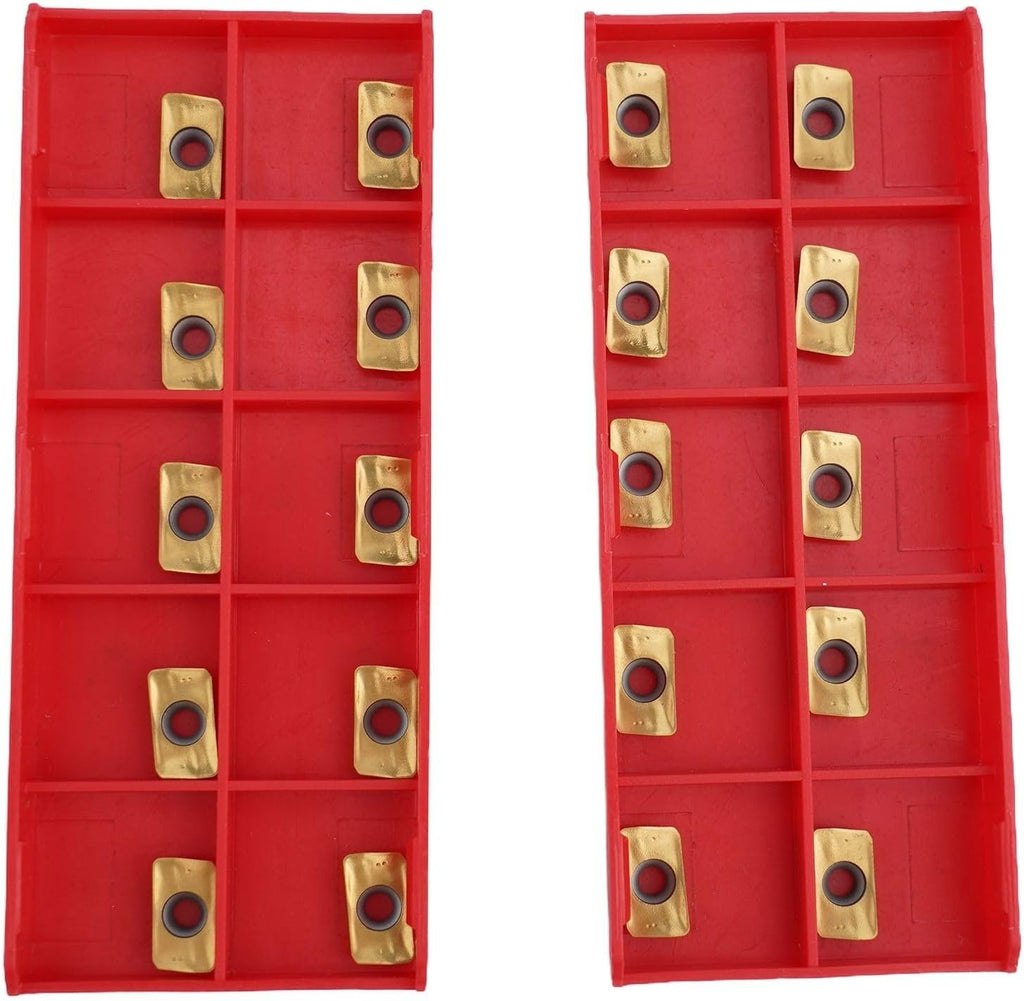 APKT11T3 TiN Coated Carbide Milling Inserts for Face Milling Cutter, 20-Pack Indexable Inserts for Stainless Steel Machining with High Grip Strength and Enhanced Efficiency