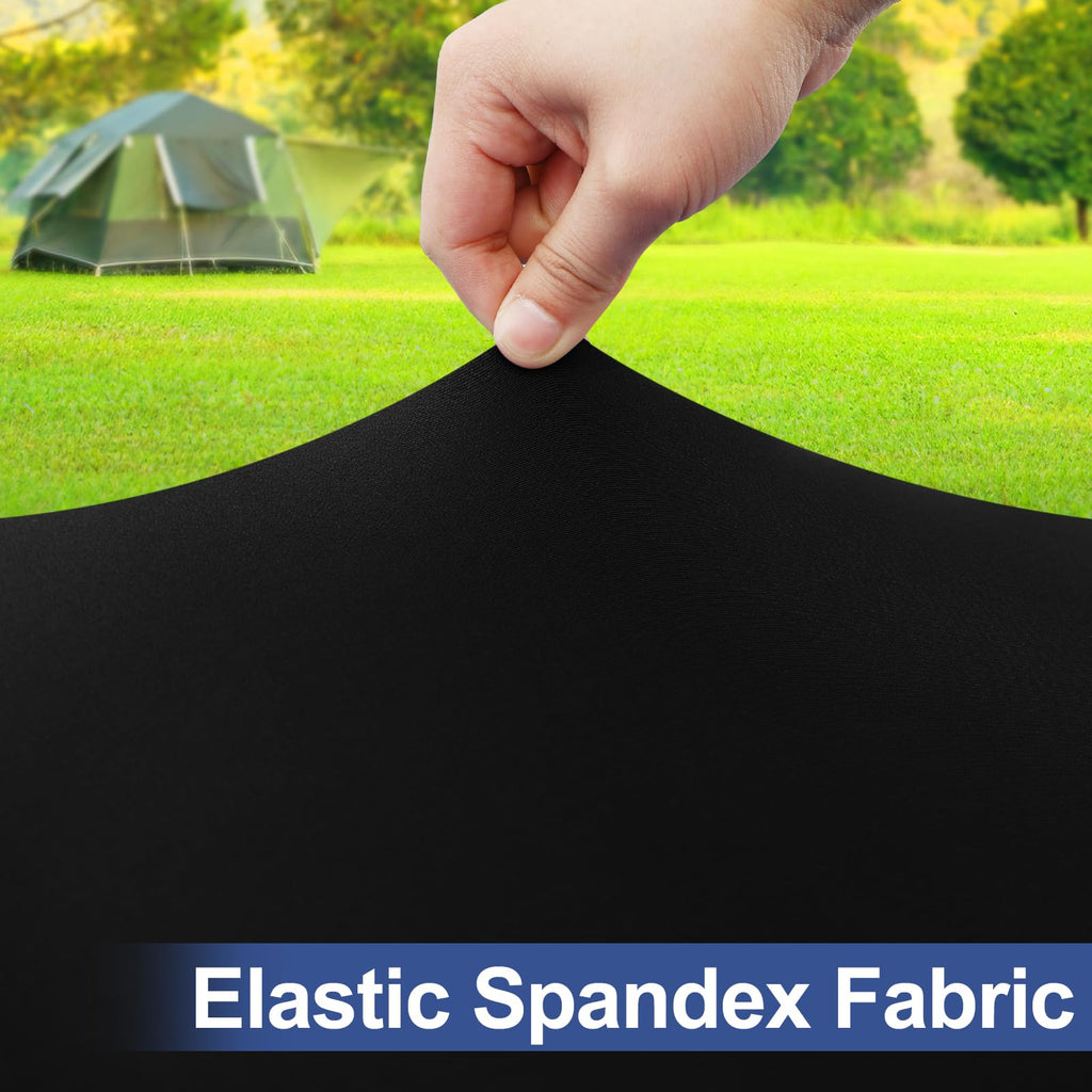 Black Spandex Elastic Tablecloth for 6 Foot Rectangle Tables