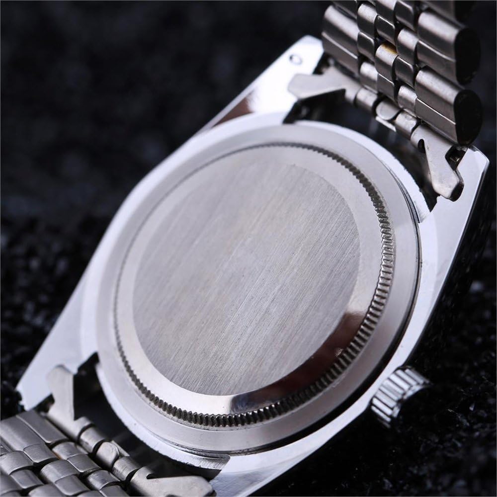 Mens Fashion Luxury Stainless Steel Calendar Rhinestone Waterproof Sports Women Unisex Quartz Watch