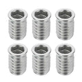 MECCANIXITY 6Pcs Threaded Inserts Nuts, M8x20mm Hex Socket Drive Nut Inserts for Wood - 304 Stainless Steel Screws Furniture Screw in Nuts Bolt Fastener Connector Wood
