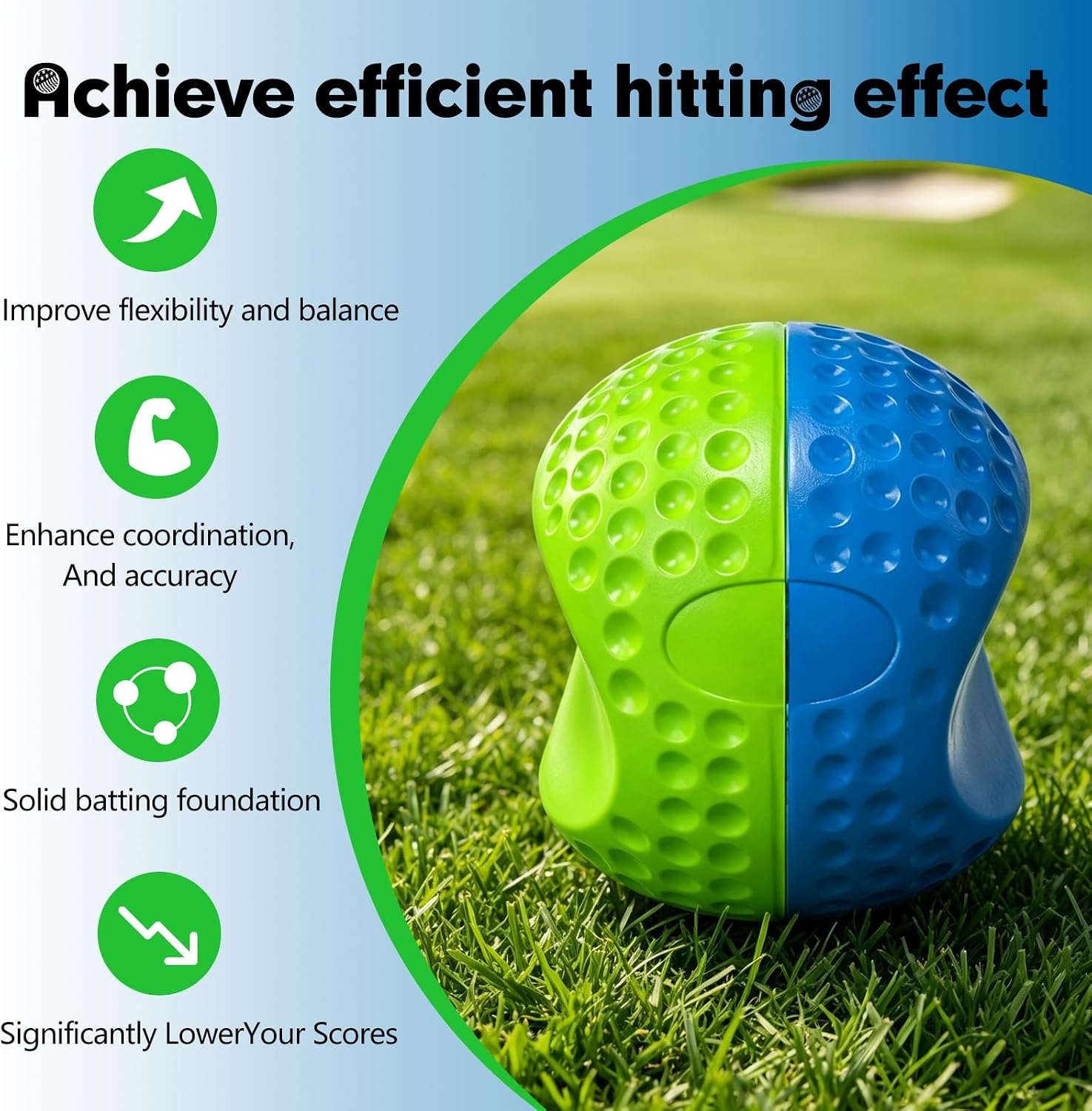 Golf Training Aid Ball, Golf Training Ball Between arms Optimize Impact Accuracy and Swing, Fix Slicing, Scooping &