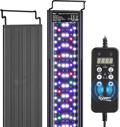 12W Voice Control LED Aquarium Light, 24/7 Mode, 12-18" Planted Tank