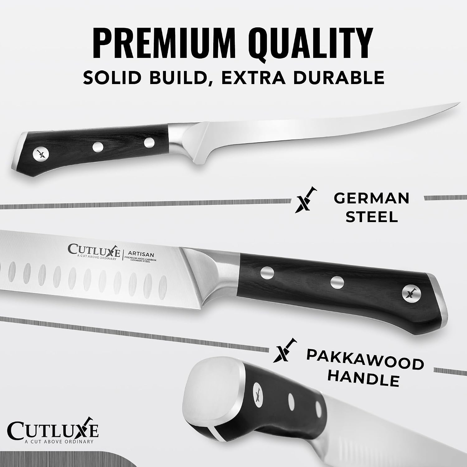 Butcher Knife Set, Brisket, Breaking, Boning & Fillet for Meat
