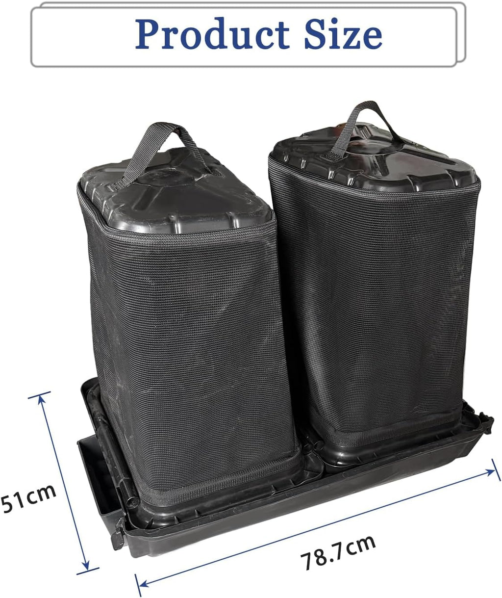 (Note:NO Bagger Brackets kit) Twin Bagger/Double Bagger kit Compatible with 42-46inch Zero-Turn Lawn Mowers 36 Inch