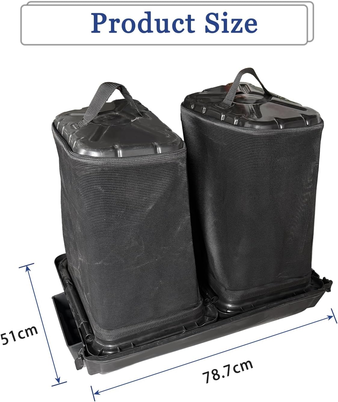 (Note:NO Bagger Brackets kit) Twin Bagger/Double Bagger kit Compatible with 42-46inch Zero-Turn Lawn Mowers 36 Inch
