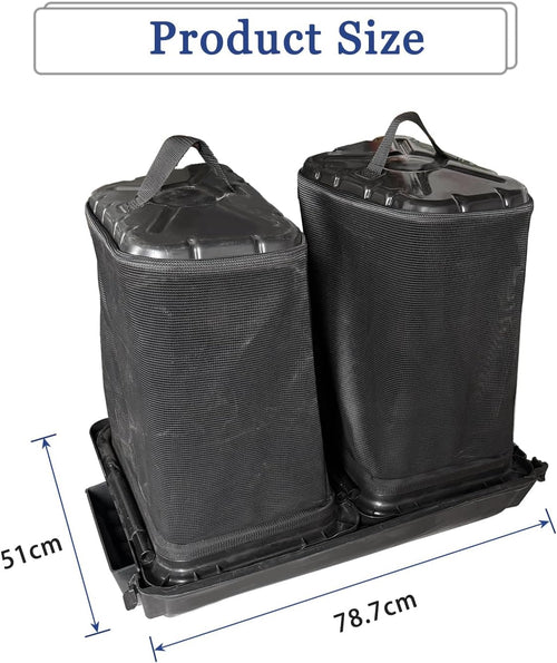 (Note:NO Bagger Brackets kit) Twin Bagger/Double Bagger kit Compatible with 42-46inch Zero-Turn Lawn Mowers 36 Inch