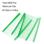 2000pcs Standard Tagging Gun Fasteners 50mm PP Plastic Green