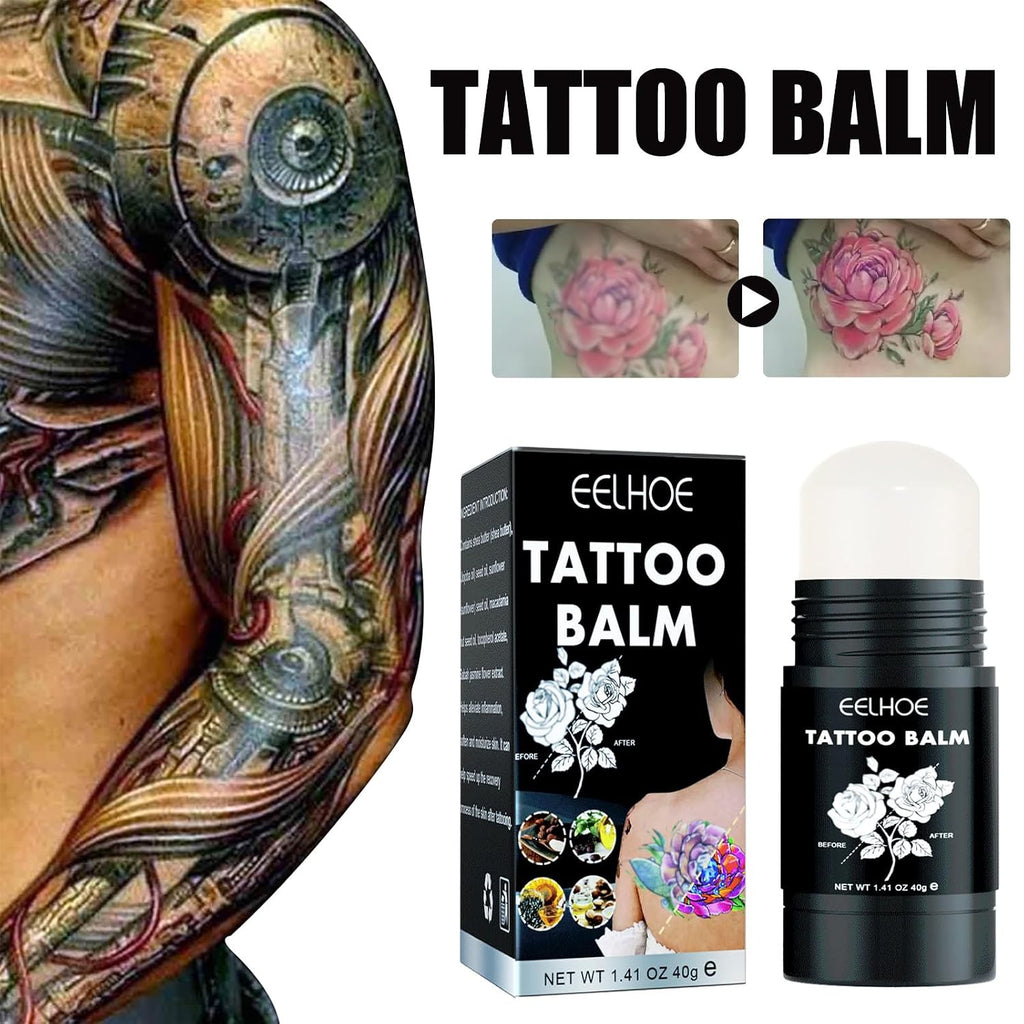Tattoo Aftercare Balm Stick, (Pack of 1) X1.41 oz For Old & New Tattoo Moisturizer Healing Brightener for Color