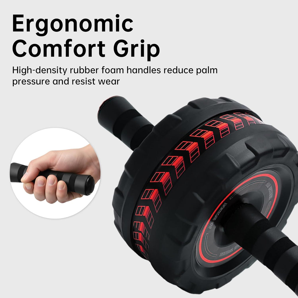 Ab Roller Wheel for Abs Workout - Core Strength Training Equipment for Home Gym with Knee Pad, Abdominal Exercise