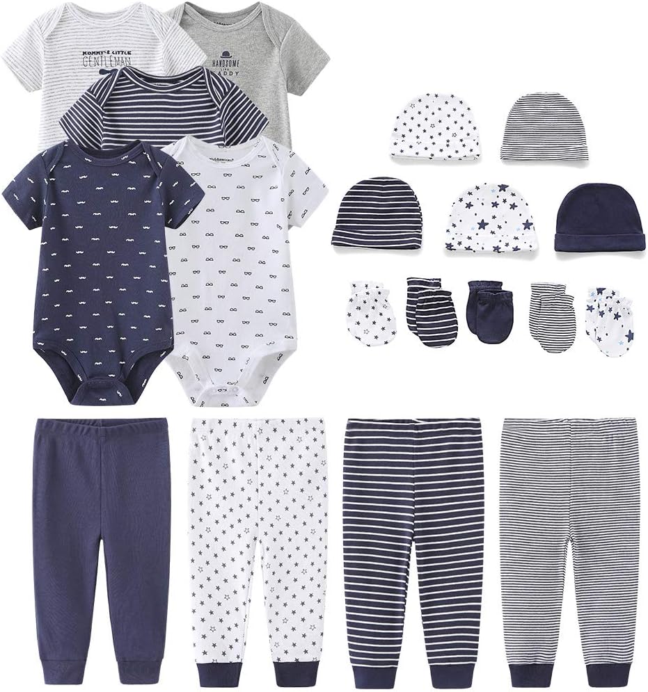Unisex Baby Layette Essentials Giftset Clothing Set 19-Piece For Newborn Baby