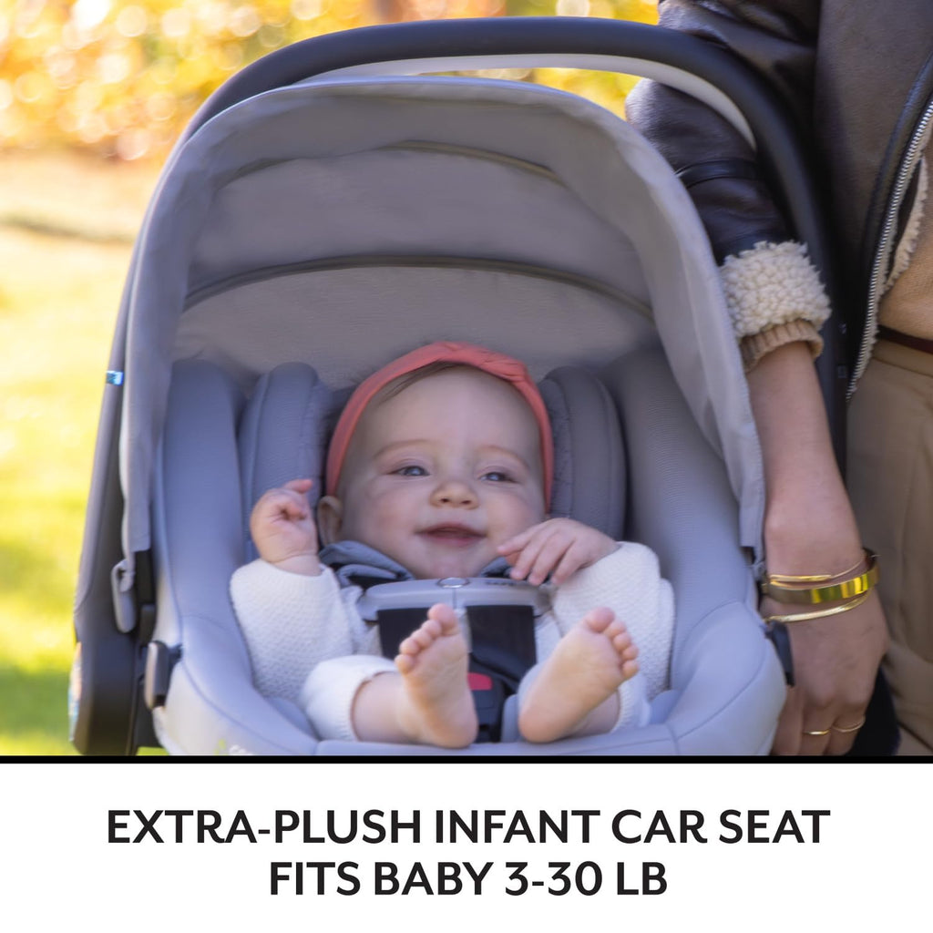 Revolve180 LiteMax NXT Rotating Preemie and Infant Car Seat | w/ SensorySoothe, Green & Gentle Fabric, SensorSafe