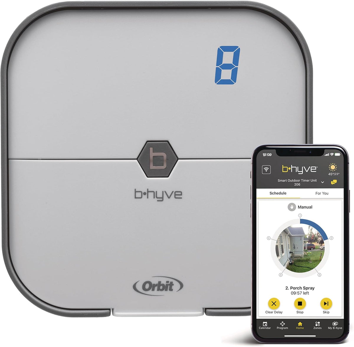 B-hyve Indoor Smart Sprinkler Controller - 8-Zone - WiFi Irrigation Controller - App Controlled Irrigation with