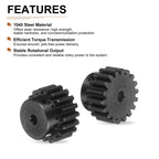 DTGN Spur Gear 1.5Mod 18 Teeth 12mm Thickness 5mm Bore 2Pcs