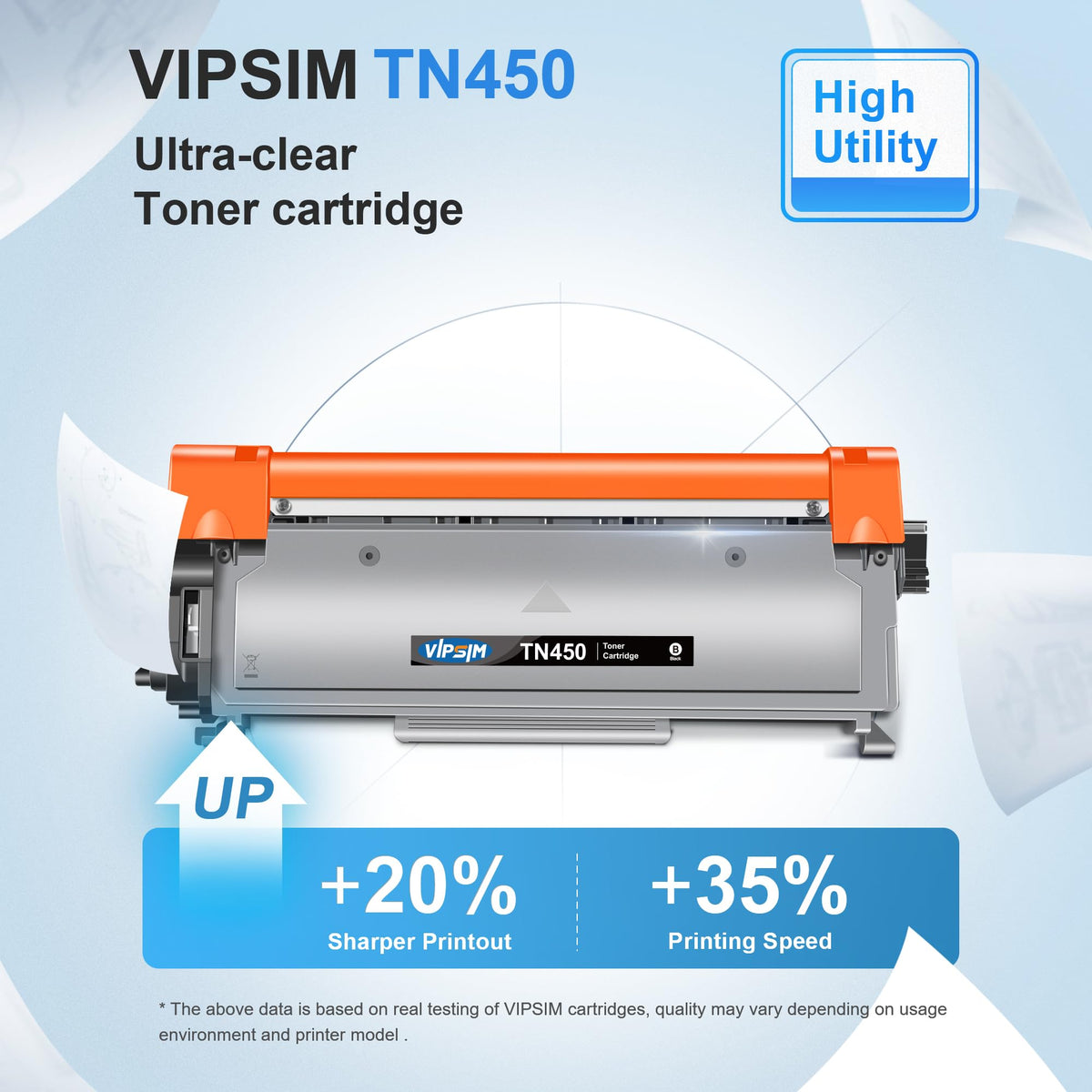 TN450 Toner Cartridge for Brother Printer Replacement for TN450 Toner TN420