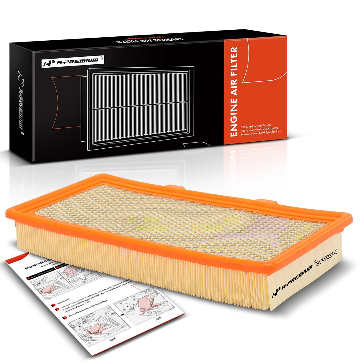 A-Premium Engine Air Filter Compatible with Cadillac