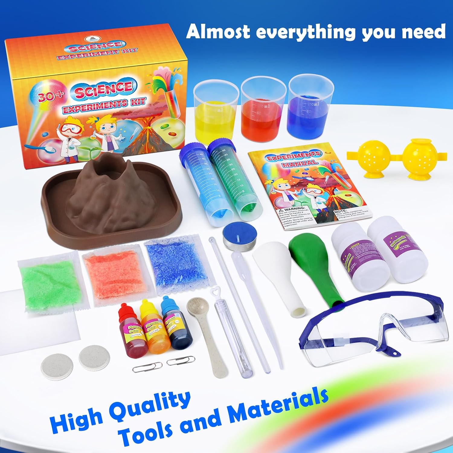 30+ Experiments Science Kits for Kids, S.T.E.M Educational Project Activities Toys Gifts for Boys Girls, Chemistry