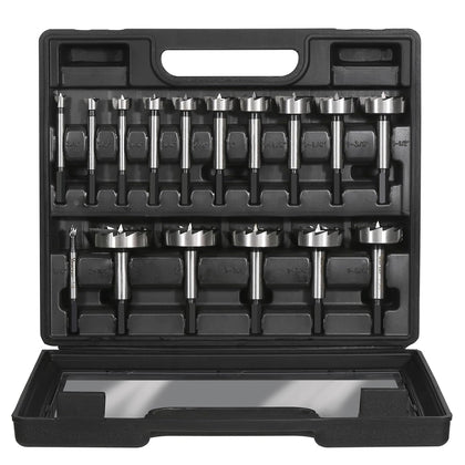 1/4''-2-1/8'' 16PCS HCS Forstner Drill Bit Set for Wood, Hex Shank | Multi-Tooth Forstner Bits for Woodworking, Wood