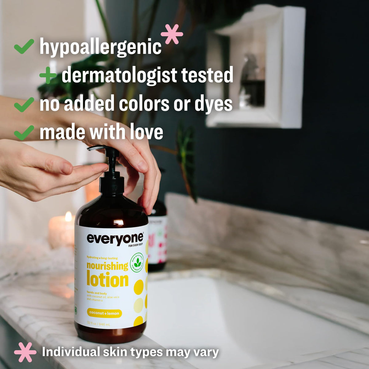 Everyone 2-in-1 Hand & Body Lotion, Coconut Lemon, 32 oz 2-Pack