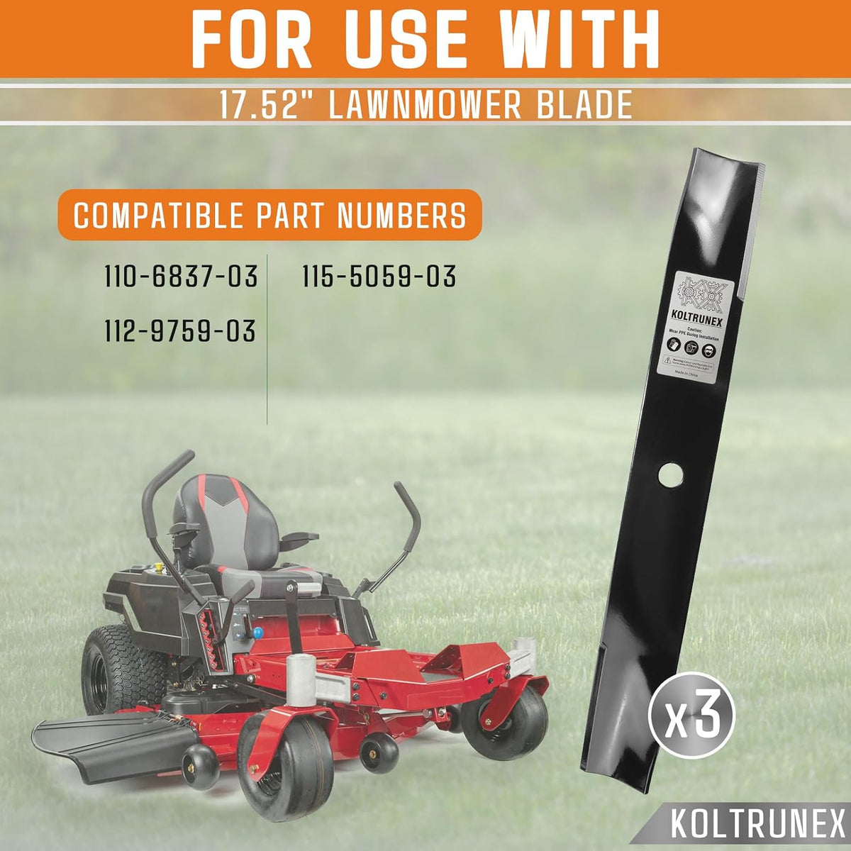 Mower Blades for Toro TimeCutter 115-5059-03 110-6837-03 50" Deck