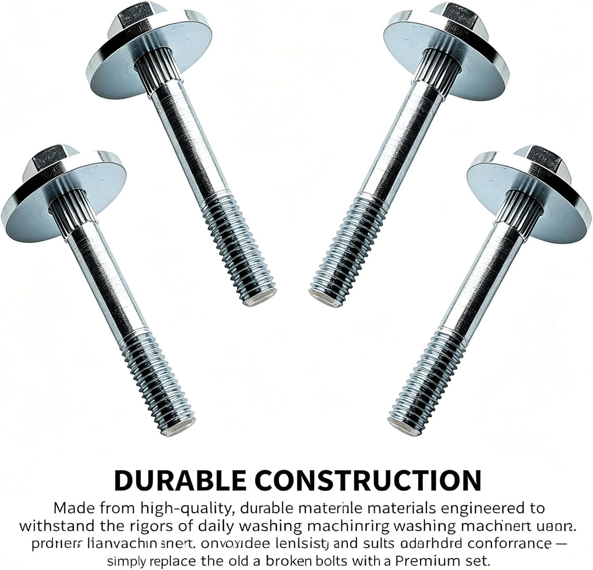 DC97-02412A Washer Bolt Assembly Replacement for Samsung Kenmore Washing Machine Compatible with AP4209747 1378526 1378527 PS4217876 WF331ANW/XAA WF50R8500AV WF45R6100AP/US WF45T6000AV/A5 4PACK