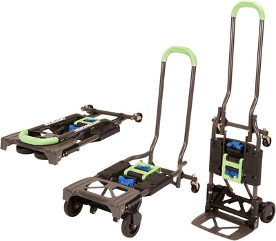 Shifter Multi-Position Folding Hand Truck and Cart, 300 lb. Weight Capacity, Green, 12222PBG1E