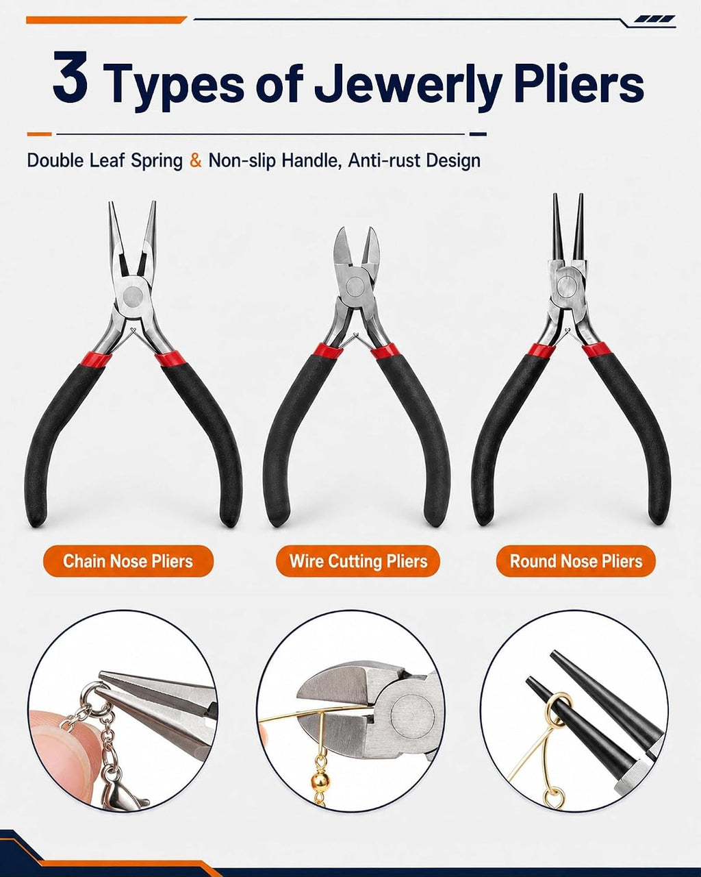 Jewelry Making Kit - Jewelry Repair Tools with Pliers, Beading & Craft Wire | Jewelry Making Supplies Kit with Jump